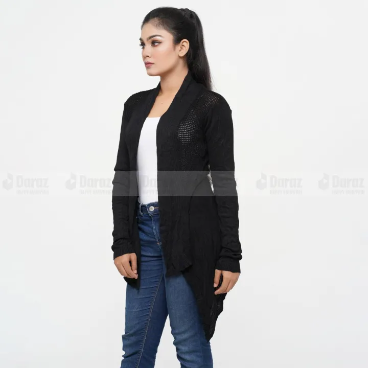 Elegant Ladies Winter Jacket & Coats For Women- Black