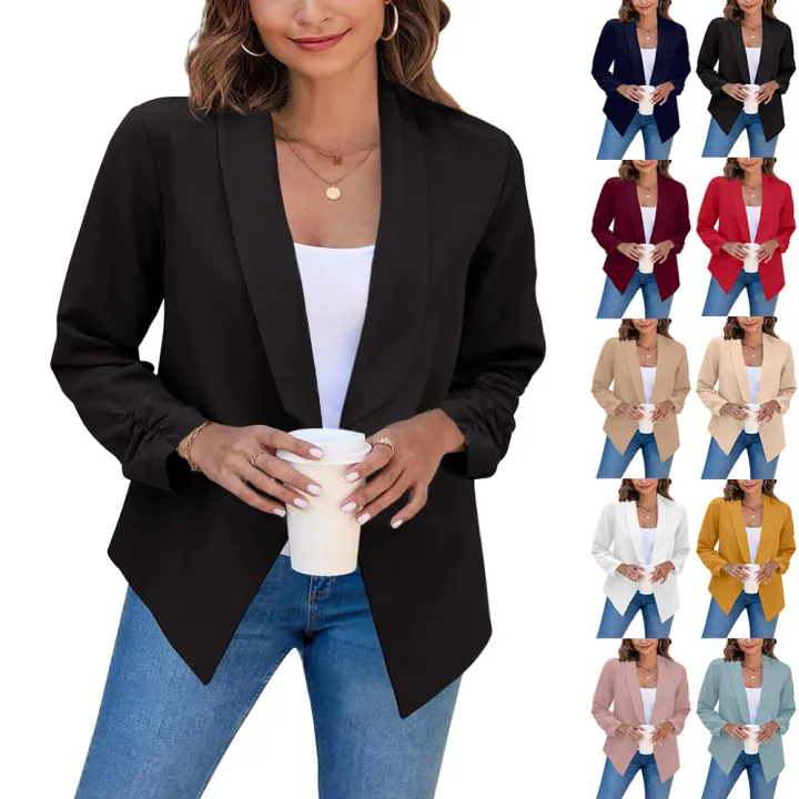 woman blazer jacket sexy fashion Plus Size Jackets Coats Work Office Lady Thin blazers for women